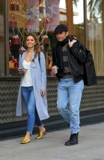 MARIA MENOUNOS Shopping at Saint Laurent in Beverly Hills 12/22/2017
