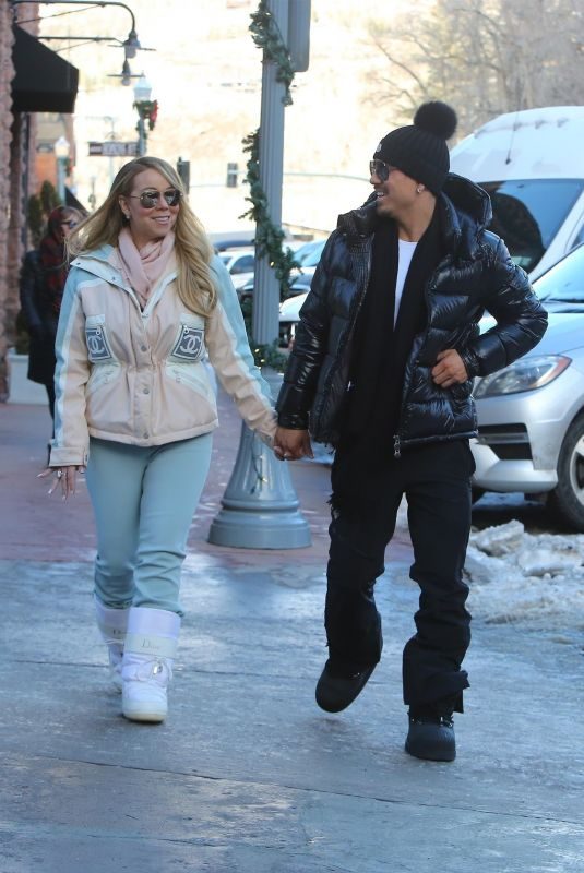 MARIAH CAREY and Bryan Tanaka Out and About in Aspen 12/27/2017