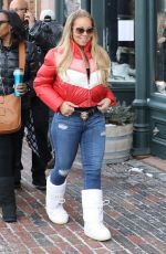 MARIAH CAREY Shopping at Ralph Lauren in Aspen 12/24/2017