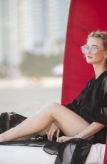 MARINA ACTON at a Beach in Miami 12/11/2017