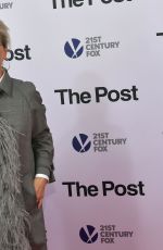MARYL STREEP at The Post Premiere in Washington 12/14/2017