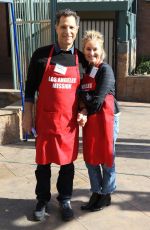 MAUREEN MCCORMICK at LA Mission Serves Christmas to the Homeless in Los Angeles 12/22/2017