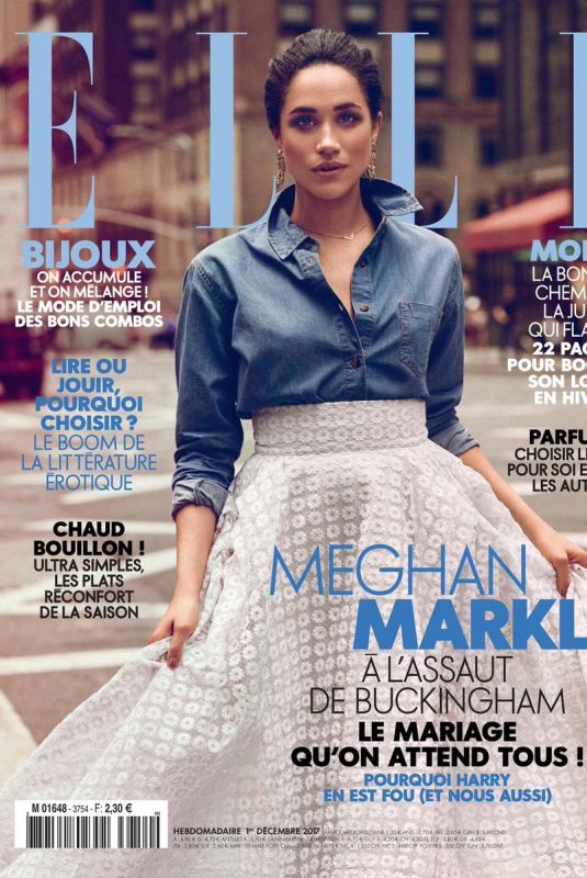 MEGHAN MARKLE in Elle Magazine, France December 2017 Issue