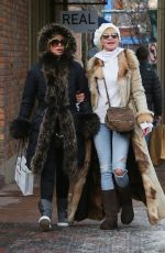 MELANIE GRIFFITH and GOLDIE HAWN Shopping at Cos Bar on Christmas Eve in Aspen 12/24/2017