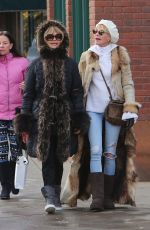 MELANIE GRIFFITH and GOLDIE HAWN Shopping at Cos Bar on Christmas Eve in Aspen 12/24/2017