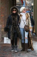 MELANIE GRIFFITH and GOLDIE HAWN Shopping at Cos Bar on Christmas Eve in Aspen 12/24/2017