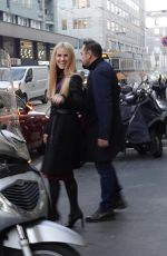 MICHELLE HUNZIKER and AURORA RAMAZZOTTI Out Shopping in Milan 12/22/2017