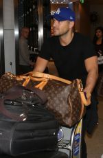 MICHELLE KEEGAN and Mark Wright  at LAX Airport in Los Angeles 12/27/2017
