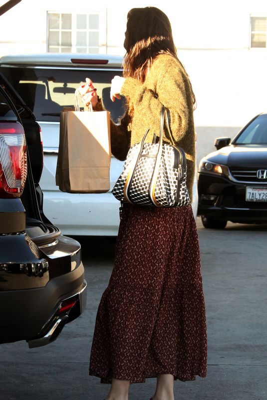 MICHELLE MONAGHAN Out Shopping Wine in Los Angeles 12/01/2017