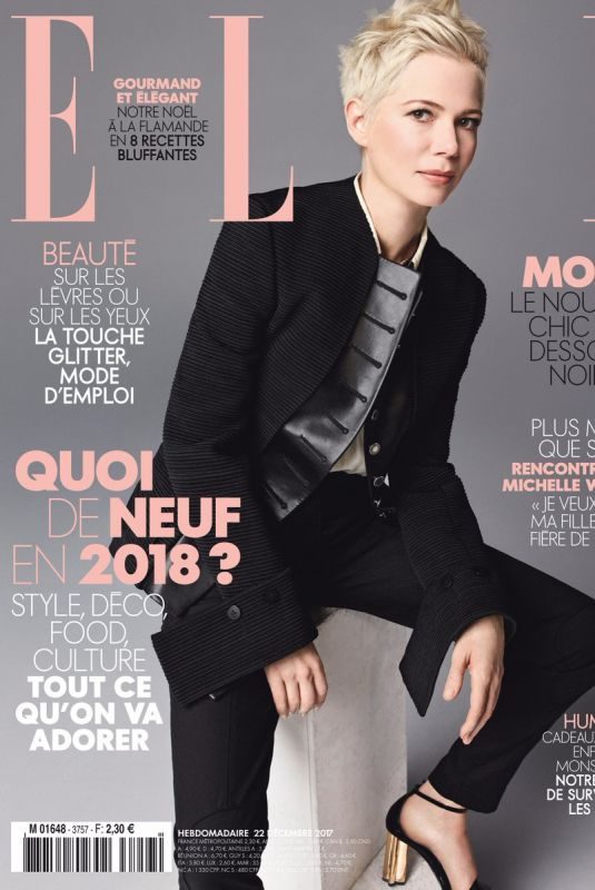 MICHELLE WILLIAMS in Elle Magazine, France January 2018 Issue