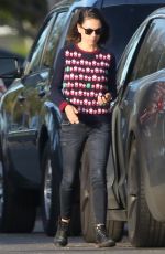 MILA KUNIS in Christmas Sweater Out in Los Angeles 12/08/2017
