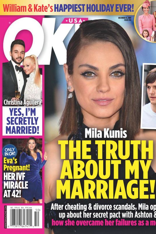 MILA KUNIS in OK! Magazine, December 2017