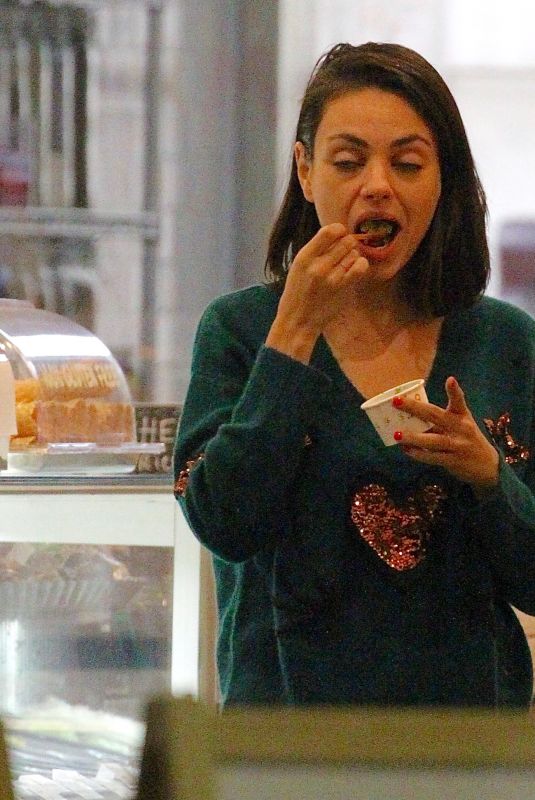 MILA KUNIS Out for Italian Gelato in Studio City 12/17/2017