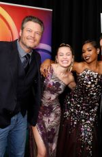 MILEY CYRUS on the Set of The Voice, Season 13 Live Finale, Part 1, 12/18/2017
