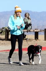 MILEY CYRUS Out with Her Dog in Los Angeles 12/18/2017