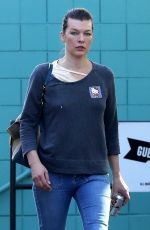 MILLA JOVOVICH Arrives at a Spa in Los Angeles 12/27/2017