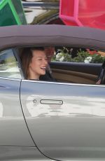 MILLA JOVOVICH Driving Out in Los Angeles 12/29/2017