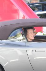 MILLA JOVOVICH Driving Out in Los Angeles 12/29/2017