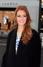Miss France 2018 MAEVA COUCKE Arrives at Europe 1 Station in Paris 12/18/2017