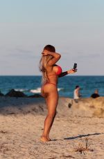 MORIAH MILLS in Bikini at a Beach in Miami 12/27/2017