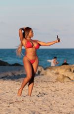 MORIAH MILLS in Bikini at a Beach in Miami 12/27/2017