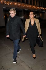 MYLEENE KLASS and Simon Motson at Cantina Larendo in London 11/28/2017