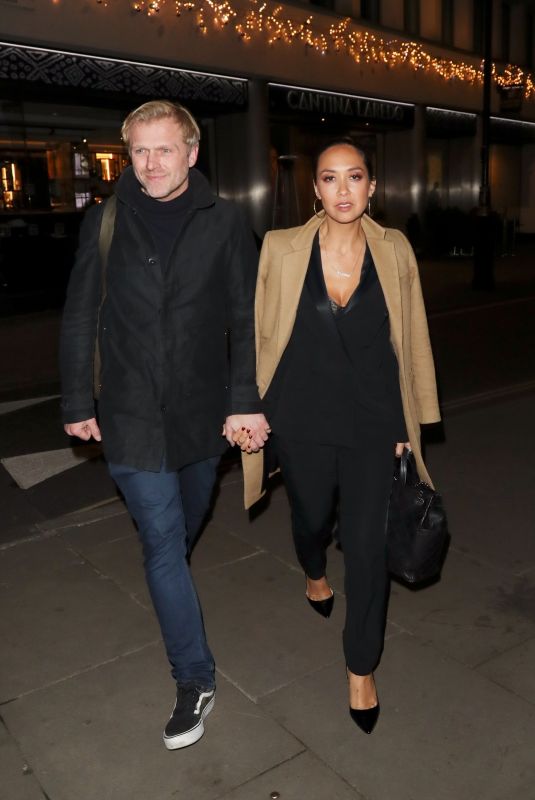 MYLEENE KLASS and Simon Motson at Cantina Larendo in London 11/28/2017