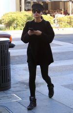 NAYA RIVERA Leaves a Salon in Beverly Hills 12/28/2017