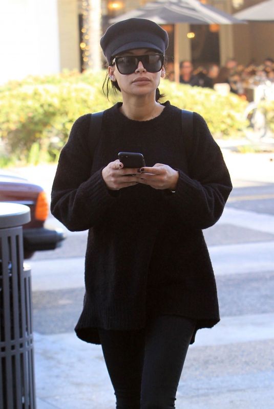 NAYA RIVERA Leaves a Salon in Beverly Hills 12/28/2017