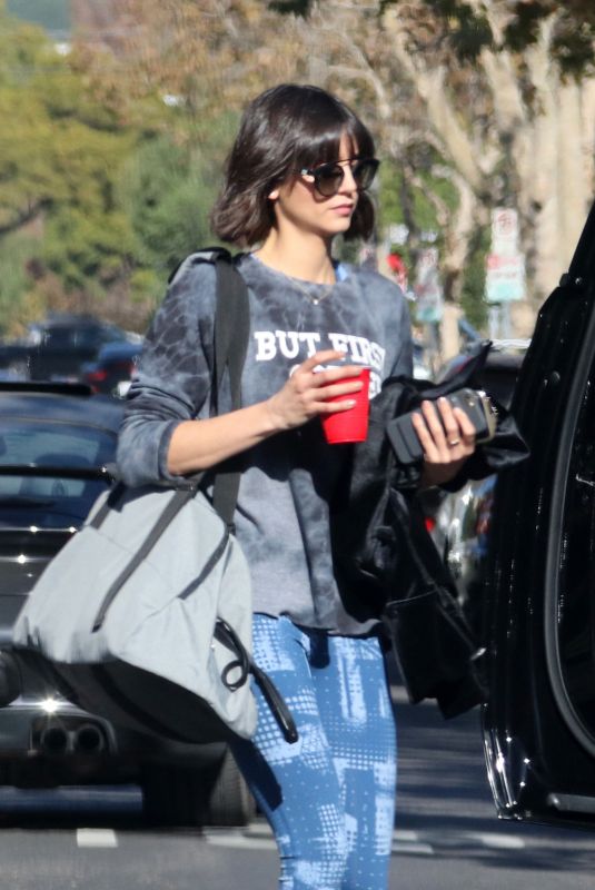 NINA DOBREV Heading to a Gym in Los Angeles 12/15/2017