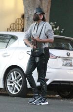 NINA DOBREV Heading to Kate Somerville Skin Care in Los Angeles 11/30/2017