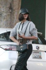 NINA DOBREV Heading to Kate Somerville Skin Care in Los Angeles 11/30/2017
