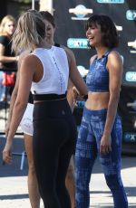 NINA DOBREV on the Set of Extra in Universal City 12/15/2017