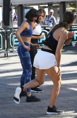 NINA DOBREV on the Set of Extra in Universal City 12/15/2017