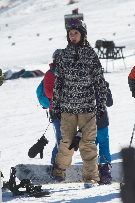 NINA DOBREV Out Snowboarding in Aspen 12/29/2017