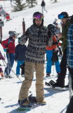 NINA DOBREV Out Snowboarding in Aspen 12/29/2017