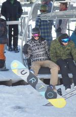 NINA DOBREV Out Snowboarding in Aspen 12/29/2017