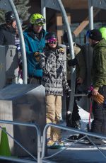 NINA DOBREV Out Snowboarding in Aspen 12/29/2017