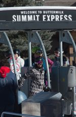 NINA DOBREV Out Snowboarding in Aspen 12/29/2017