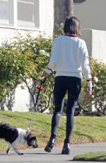 NINA DOBREV Out with Her Dog in Los Angeles 12/01/2017