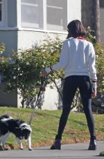 NINA DOBREV Out with Her Dog in Los Angeles 12/01/2017