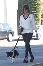 NINA DOBREV Out with Her Dog in Los Angeles 12/01/2017
