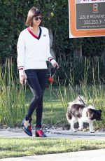 NINA DOBREV Out with Her Dog in Los Angeles 12/01/2017