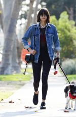 NINA DOBREV Out with Her Dog Maverick in Hollywood 12/16/2017