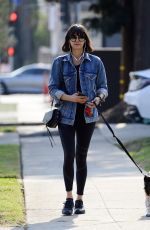 NINA DOBREV Out with Her Dog Maverick in Hollywood 12/16/2017