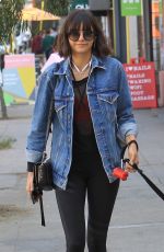 NINA DOBREV Out with Her Dog Maverick in Hollywood 12/16/2017