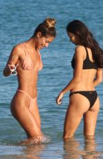 OLIVIA PASCALE and ERIKA WHEATON in Bikinis at a Beach in Miami 12/12/2017