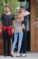 PAMELA ANDERSON and Brandon Thomas Lee at Soho Club in Malibu 12/16/2017