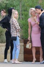 PAMELA ANDERSON and Brandon Thomas Lee at Soho Club in Malibu 12/16/2017