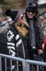 PARIS HILTON and Chris Zylka Out and About in Aspen 12/30/2017